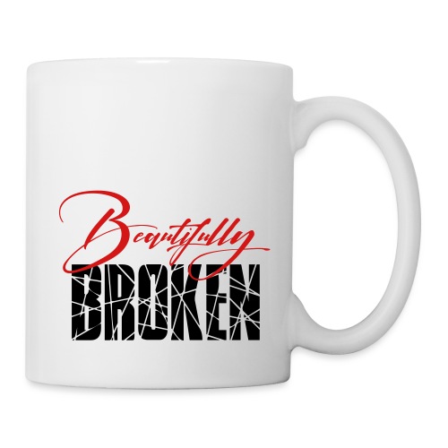 Beautifully Broken - Red & Black print - Coffee/Tea Mug