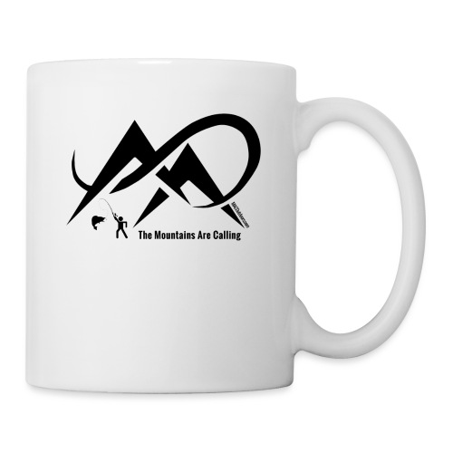 Fishing - The Mountains Are Calling - Black Logo - Coffee/Tea Mug