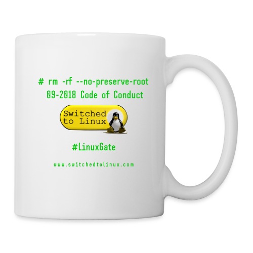 rm Linux Code of Conduct - Coffee/Tea Mug