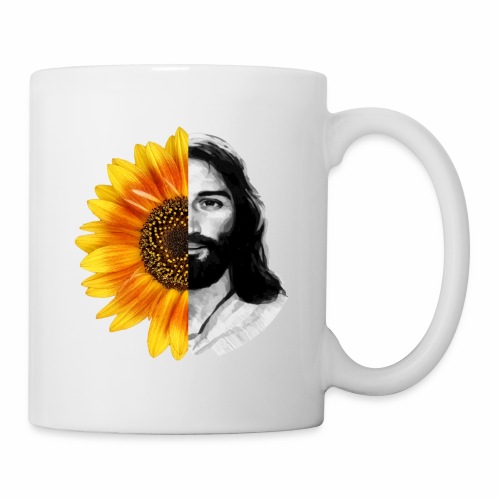 Jesus Christ Sunflower Christian God Faith Flower - Coffee/Tea Mug