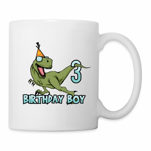 Happy Birthday Boy Dino Dinosaur 3 Gift Idea - Coffee/Tea Mug