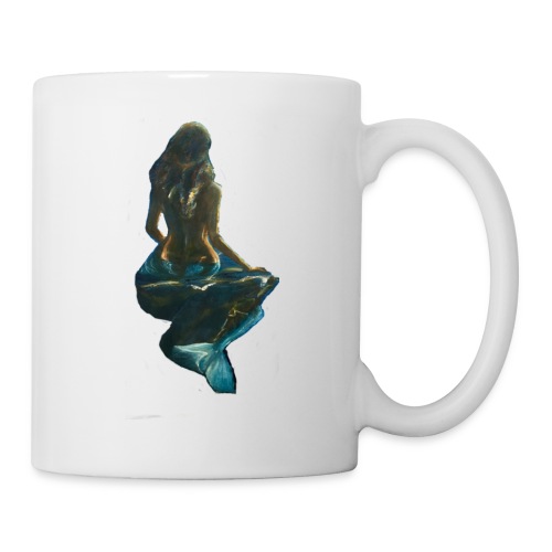 Midnight Mermaid on a rock - Coffee/Tea Mug