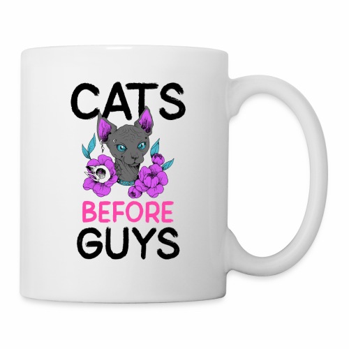 punk cats before guys heart anti valentines day - Coffee/Tea Mug