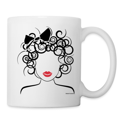 Global Couture logo_curly girl Phone & Tablet Case - Coffee/Tea Mug