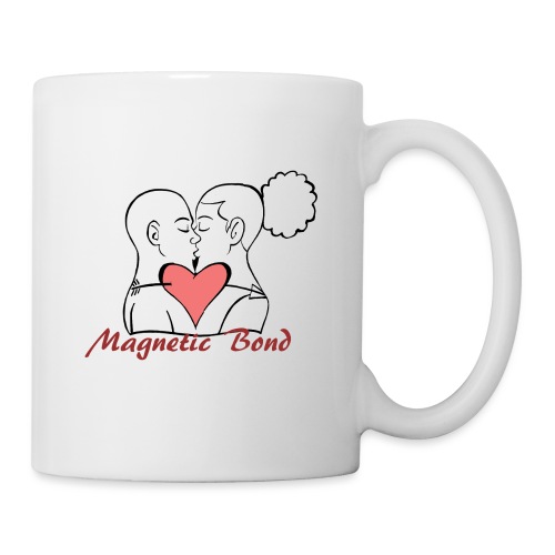 Use this Kissing couple Magnetic Bond white hea - Coffee/Tea Mug