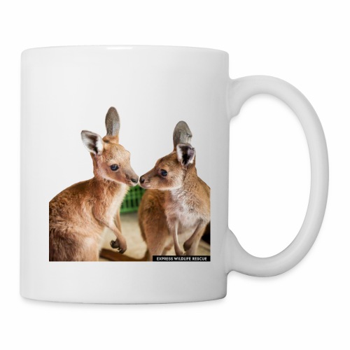 2 kangaroos kissing - Coffee/Tea Mug