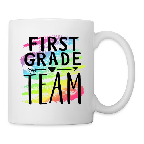 First Grade Team Crayon Splash Teacher T-Shirts - Coffee/Tea Mug