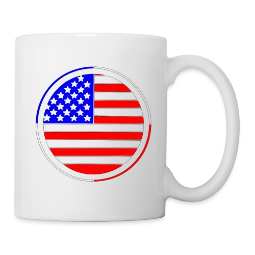 USA flag circle - Coffee/Tea Mug