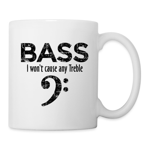 BASS - I won't cause any Treble (Vintage Black) - Coffee/Tea Mug