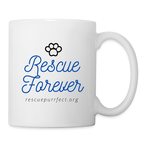 Rescue Purrfect Cursive Paw Print - Coffee/Tea Mug