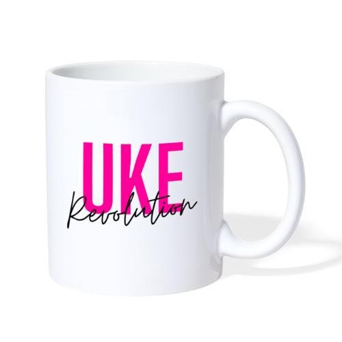 Front Only Pink Uke Revolution Name Logo - Coffee/Tea Mug
