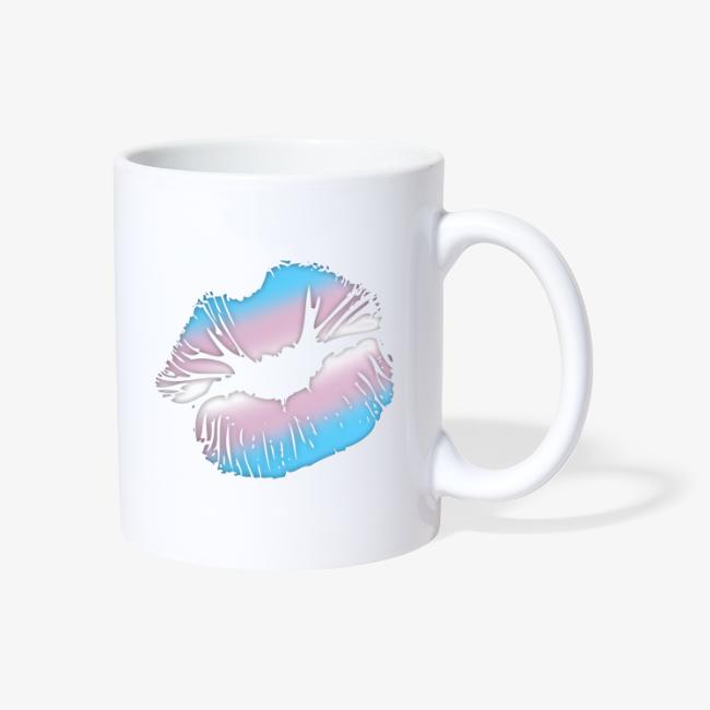 Transgender Pride Big Kissing Lips