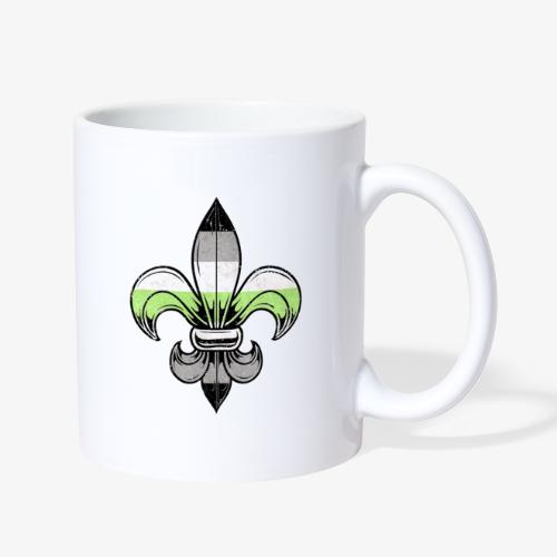 Agender Pride Flag Fleur de Lis TShirt - Coffee/Tea Mug