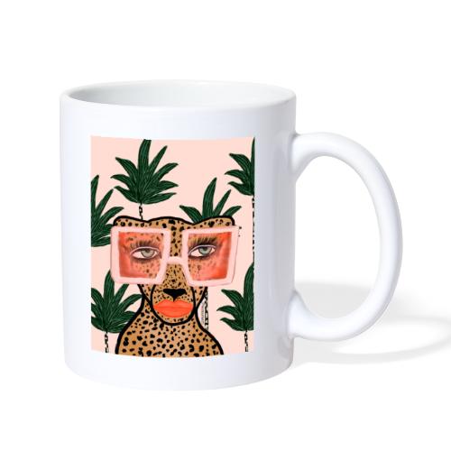 Tropical Glam Cat - Coffee/Tea Mug
