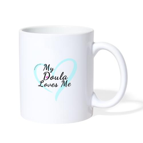 My Doula Loves Me with Blue heart - Coffee/Tea Mug