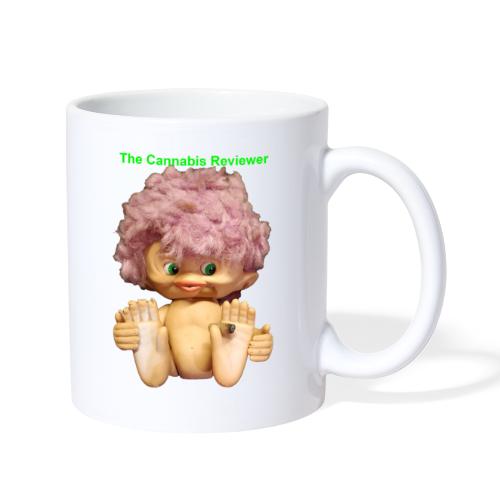 Cannabis Reviewer Purple Hair Guy w green name - Coffee/Tea Mug