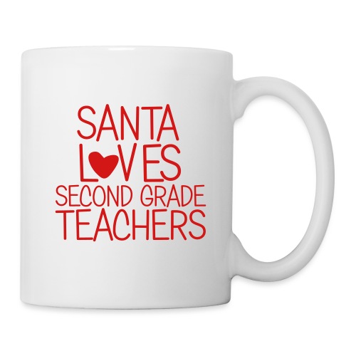 Santa Loves Second Grade Teachers Christmas Tee - Coffee/Tea Mug
