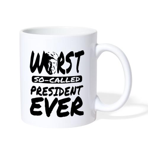 Trump worst president ever black design - Coffee/Tea Mug