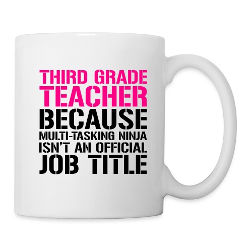 Third Grade Teacher Ninja Funny Teacher T-Shirt - Coffee/Tea Mug
