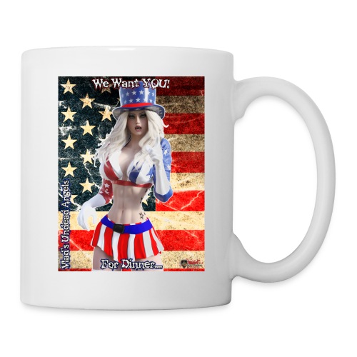 Undead Angel Hybrids: Zombie Patriotic Samantha - Coffee/Tea Mug
