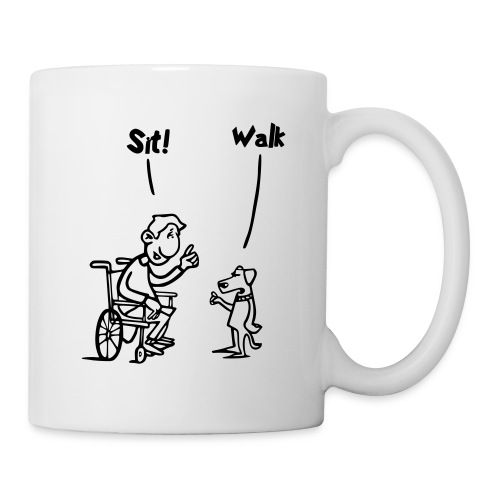 Sit and Walk. Wheelchair humor shirt - Coffee/Tea Mug