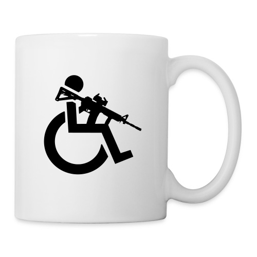 Image of a wheelchair user armed with rifle - Coffee/Tea Mug