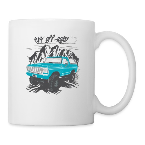 Bronco 4x4 Off-Road White T-shirt - Coffee/Tea Mug