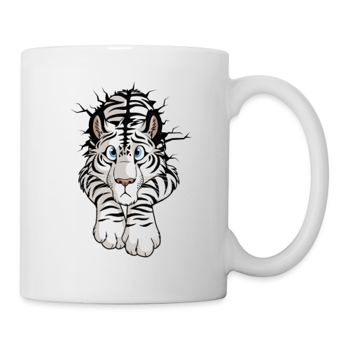 STUCK Tiger White (double-sided) - Coffee/Tea Mug