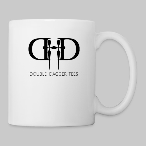 Double Dagger Logo Design on Mens and Womens Shirt - Coffee/Tea Mug
