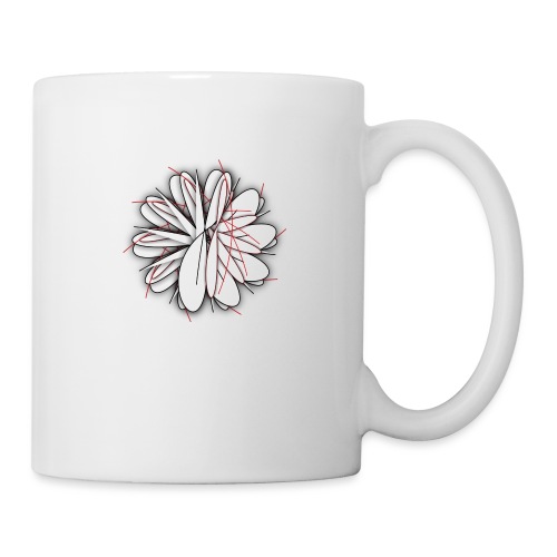 Funky White Chrysanthemum - Coffee/Tea Mug