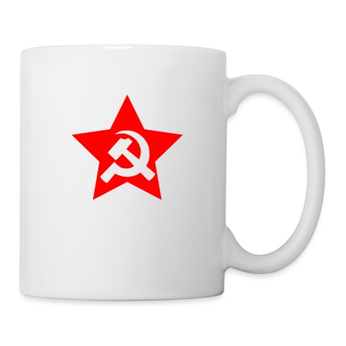 red and white star hammer and sickle - Coffee/Tea Mug