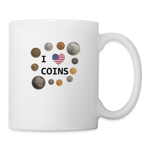 I Love Coins - US flag - Coffee/Tea Mug