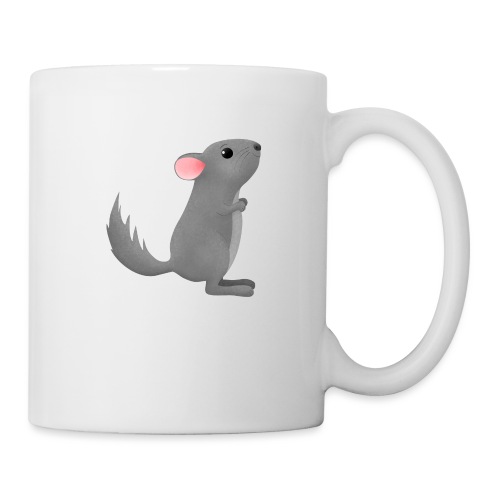 Cute grey chinchilla cartoon illustration - Coffee/Tea Mug
