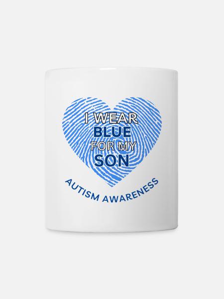 I WEAR BLUE FOR MY SON - Coffee/Tea Mug - white