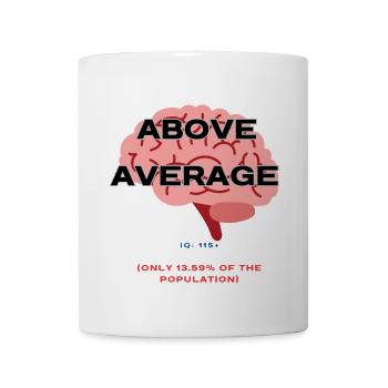 IQ 115plus Above Average - Intelligence Quotient - Coffee/Tea Mug - white - Front