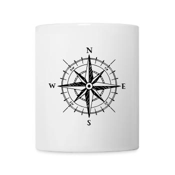 Travel Compass For Nomad - Coffee/Tea Mug - white - Front