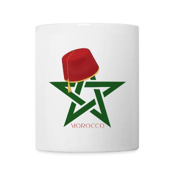 Moroccan Star with Fez - Coffee/Tea Mug - white - Front