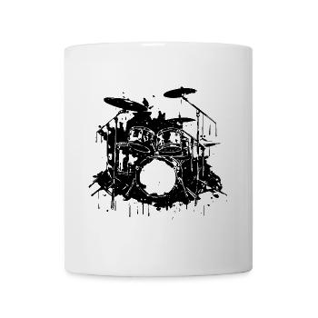Drum Kit - Coffee/Tea Mug - white - Front
