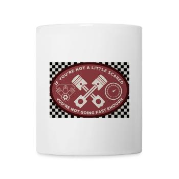 Crossed Pistons Racing Motto - Coffee/Tea Mug - white - Front