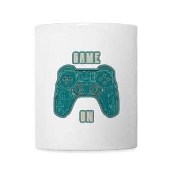 Game On Gaming Controller Blueprint - Coffee/Tea Mug - white - Front