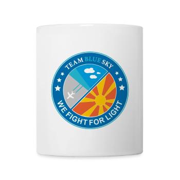 Lightwarrior Emblem Team Blue Sky Sunbathers badge - Coffee/Tea Mug - white - Front