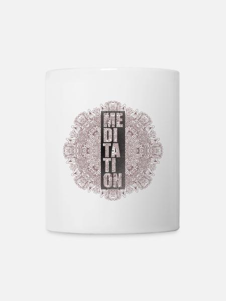 Mandala Glyph Emblem - Coffee/Tea Mug - white