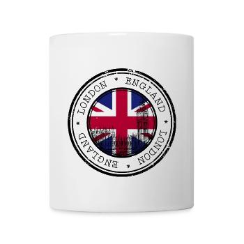 Union Jack London Circle - Coffee/Tea Mug - white - Front