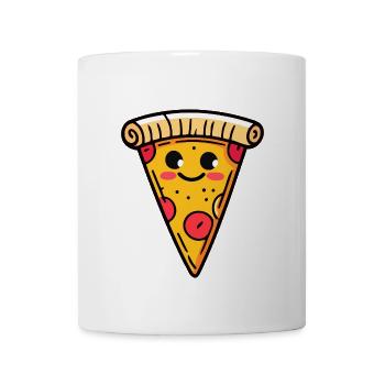 Happy Pizza Slice - Coffee/Tea Mug - white - Front