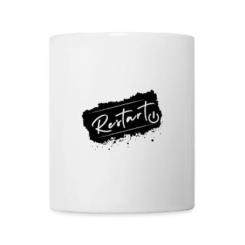 Restart Script Brush Logo - Coffee/Tea Mug - white - Front