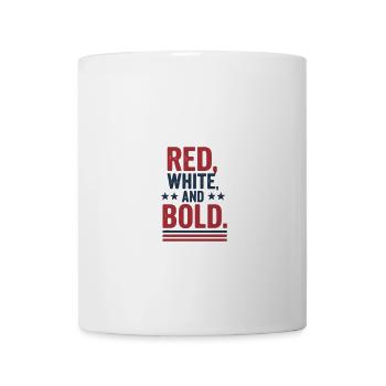 Red White and Bold Patriotic Design - Coffee/Tea Mug - white - Front