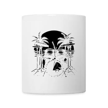 Drum Kit - Coffee/Tea Mug - white - Front