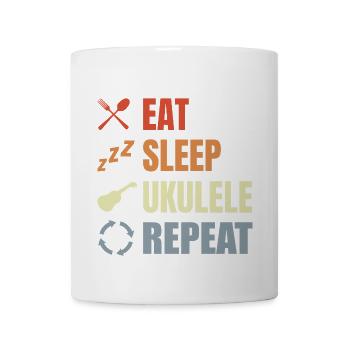 Eat Sleep Ukulele Repeat - Coffee/Tea Mug - white - Front
