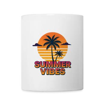 Sunset Palm Trees Summer Design - Coffee/Tea Mug - white - Front