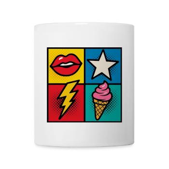 Kiss & Cone Pop - Coffee/Tea Mug - white - Front